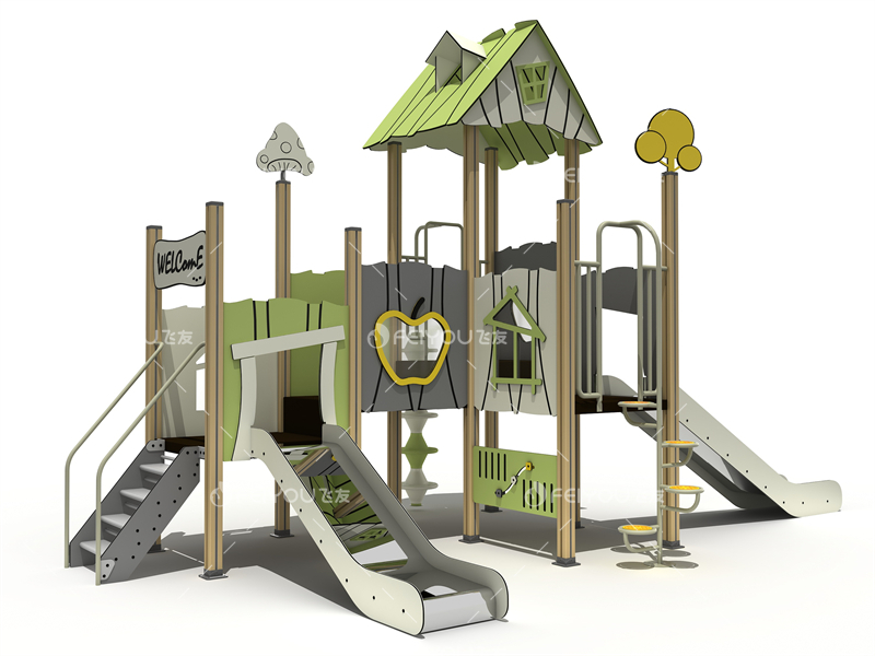 FY196-01抗倍特板滑梯-戶外兒童組合滑梯